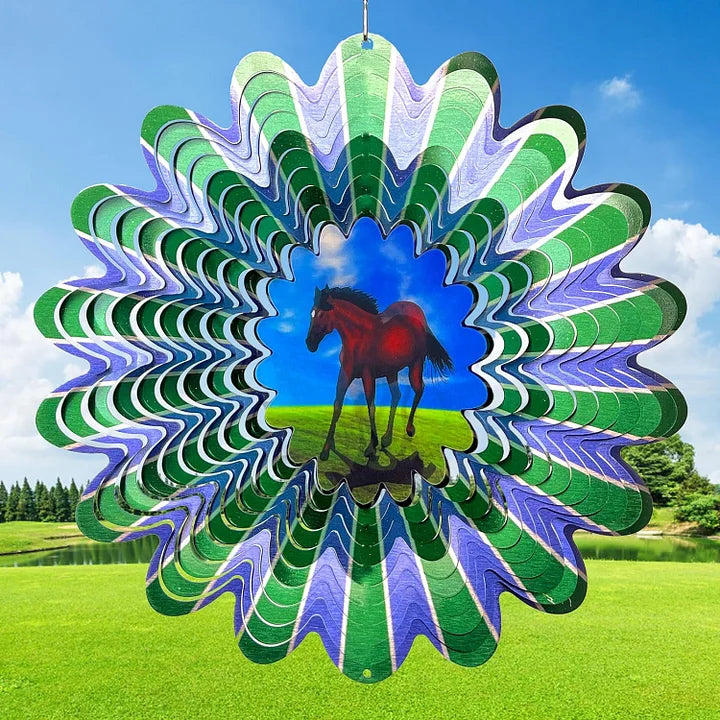 3D Dynamic Horse Wind Spinner