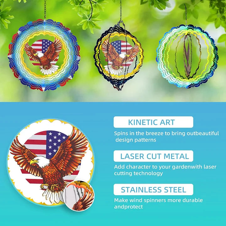 Eagle 3D Wind Spinner, 12 in.