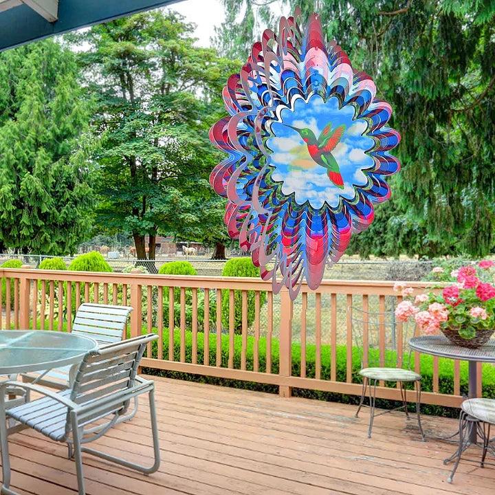 3D Dynamic Hummingbird Wind Spinner
