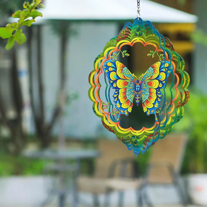 Butterfly 3D Wind Spinner, 12 in.