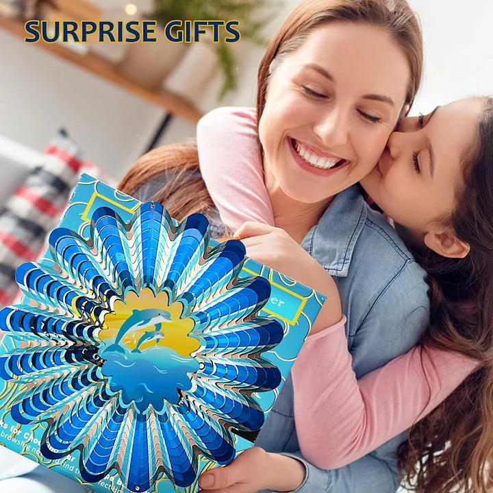 3D Dynamic Dolphin Wind Spinner