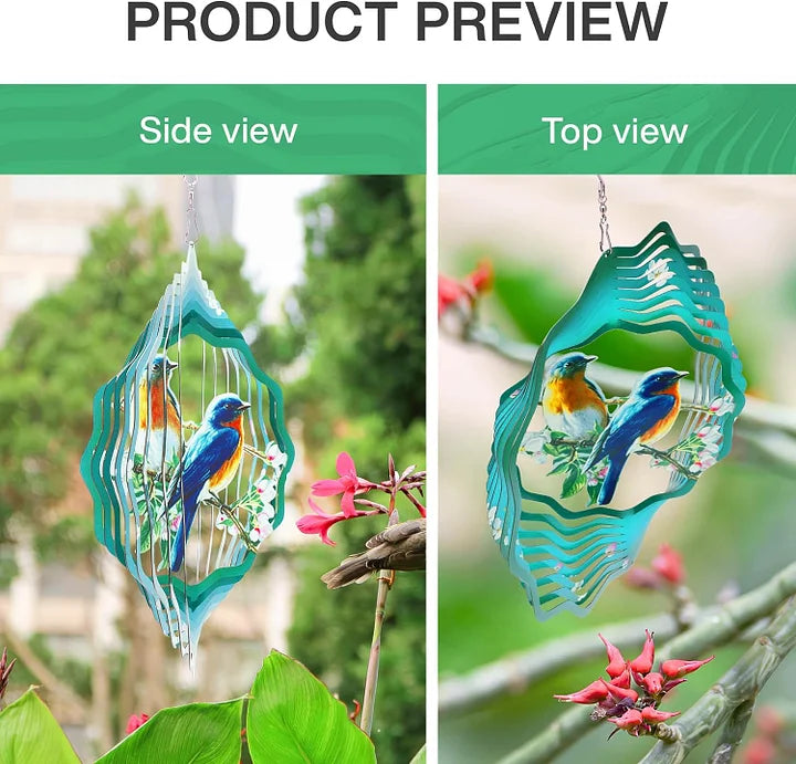 Bird 3D Wind Spinner, 12 in.