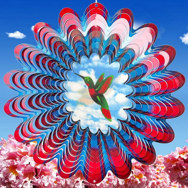 3D Dynamic Hummingbird Wind Spinner