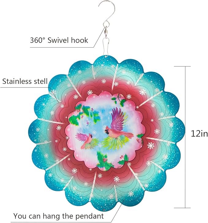 Cardinal 3D Dynamic Wind Chime