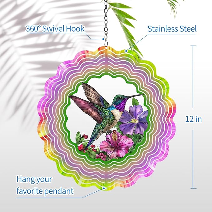 Hummingbird 3D Wind Chimes