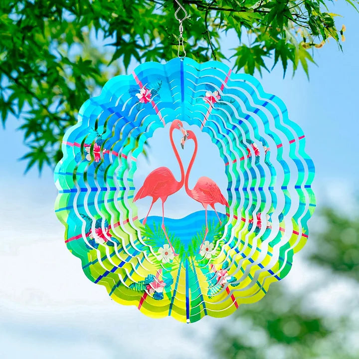 Flamingo 3D Wind Spinner, 12 in.