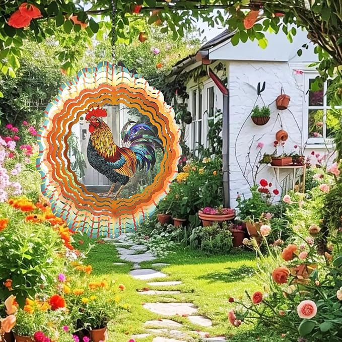 3D Rooster Wind Chime