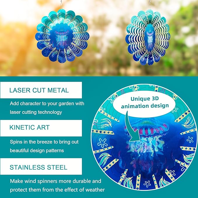 3D jellyfish dynamic wind chimes