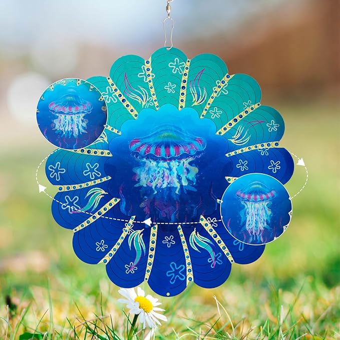 3D jellyfish dynamic wind chimes