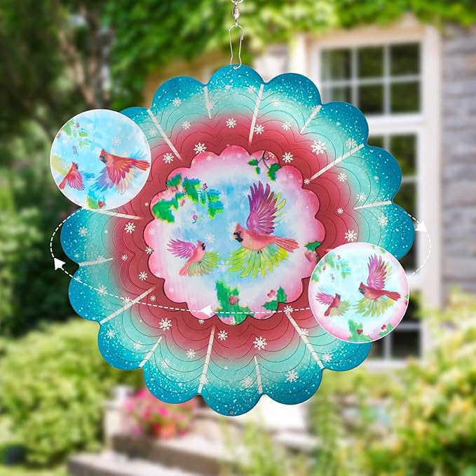Cardinal 3D Dynamic Wind Chime