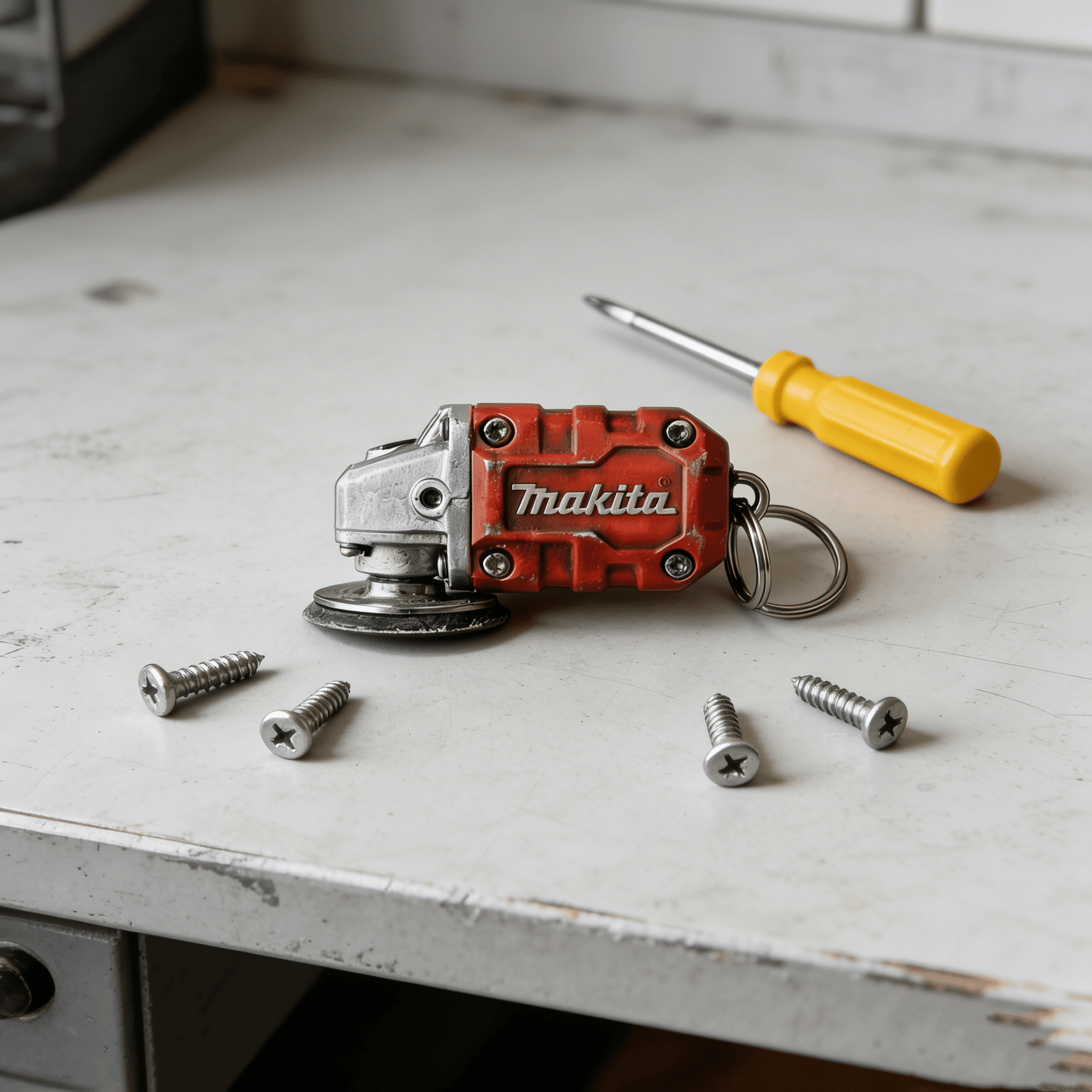 2-in-1 Makita Inspired Mini Grinder Keychain