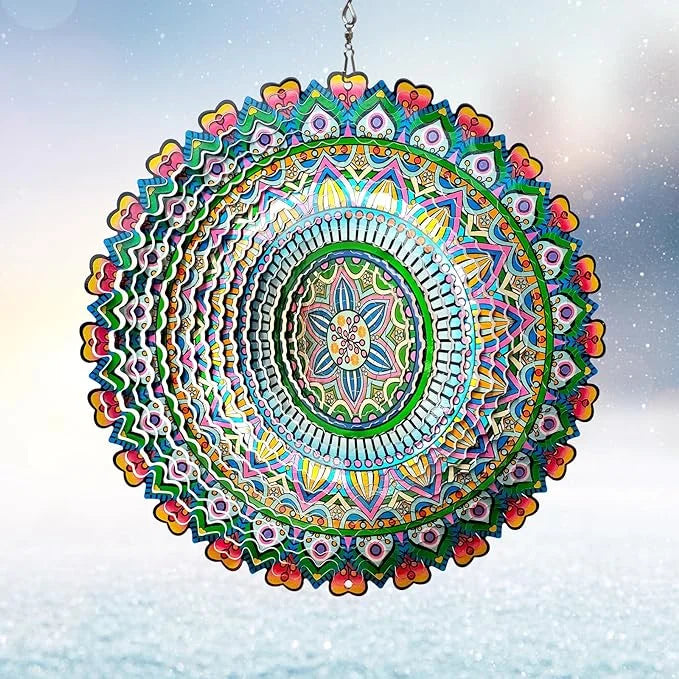 3D Mandala Wind Chime 12 inches