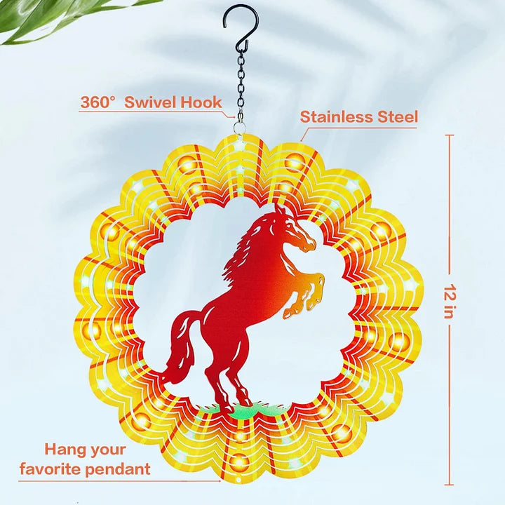 Horse 3D Wind Spinner, 12 in.