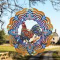 Rooster 3D Wind Spinner, 12 in.