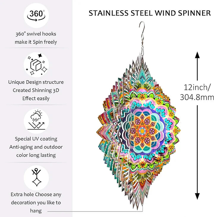 3D Clover Wind Spinner
