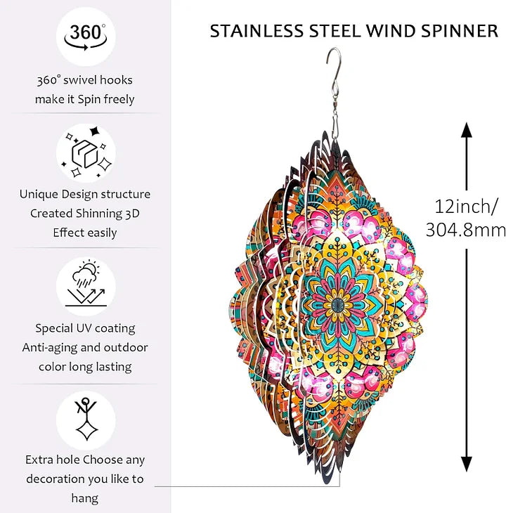 3D Lucky Star Wind Spinner