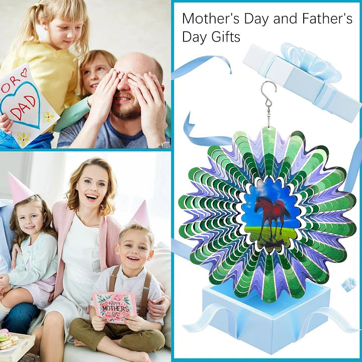 3D Dynamic Horse Wind Spinner