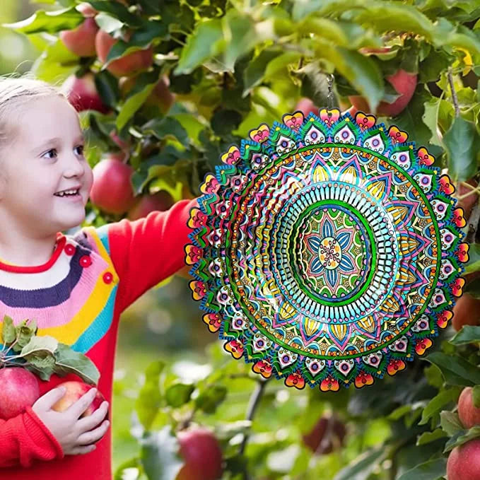 3D Mandala Wind Chime 12 inches
