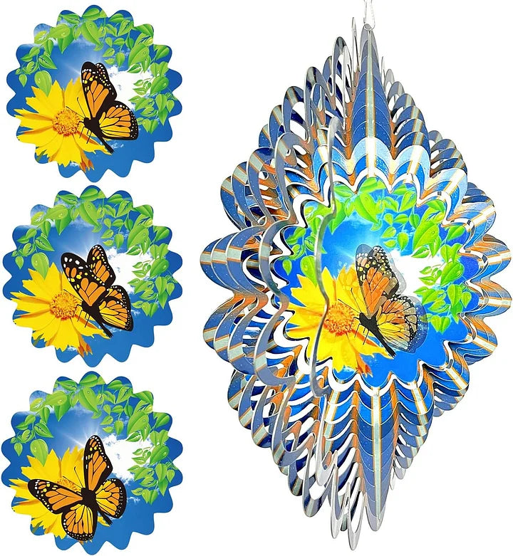 3D Dynamic Butterfly Wind Spinner